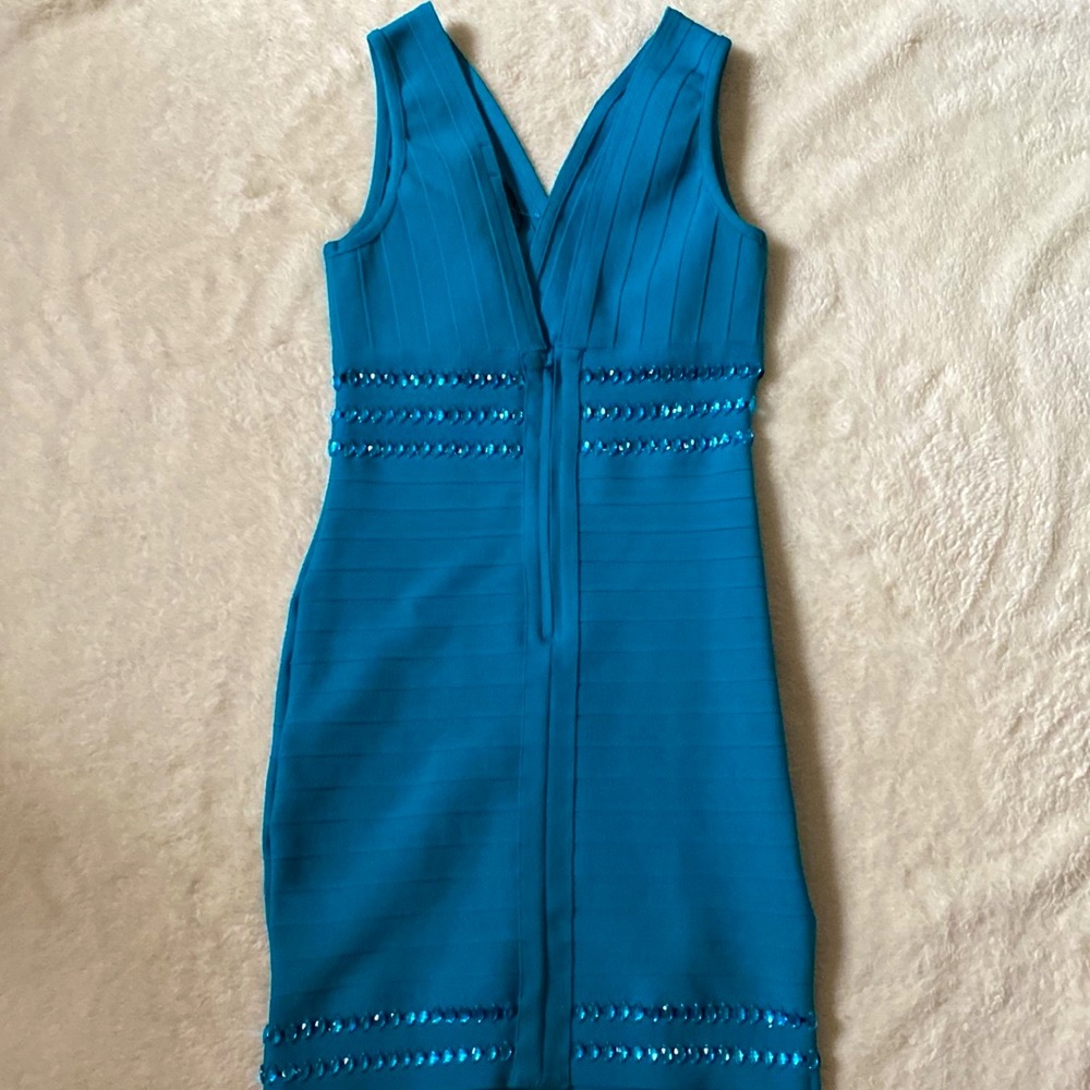 2B Bebe Blue Bandage Dress 👗 - Picture 5 of 8